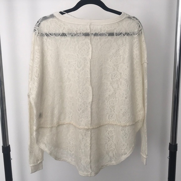 Free People Cream Crochet Sweater - Picture 3 of 4